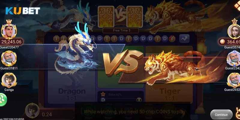 Tìm hiểu cơ bản về trò chơi Dragon Tiger tại Kubet